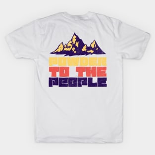 Powder to the People Skiing Retro T-Shirt